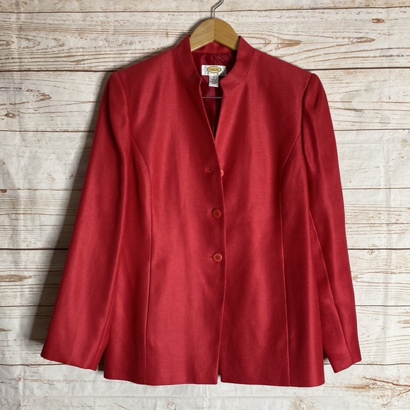 Talbots Raspberry Blazer Size 8 Petite - Picture 5 of 6